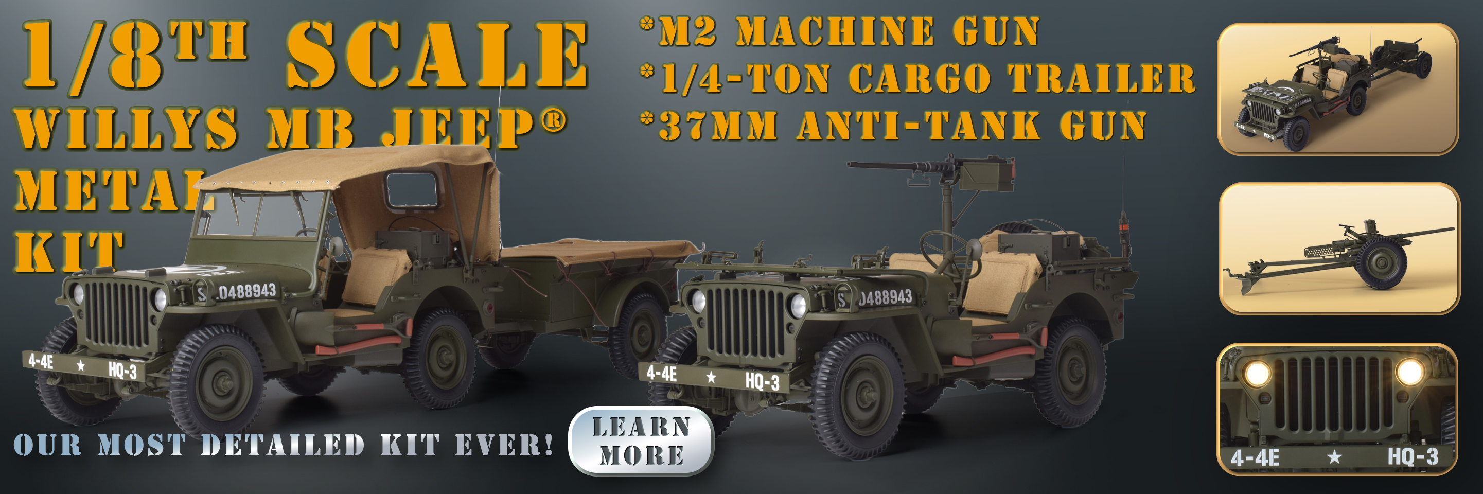 Willys MB Jeep 1/8 Kit